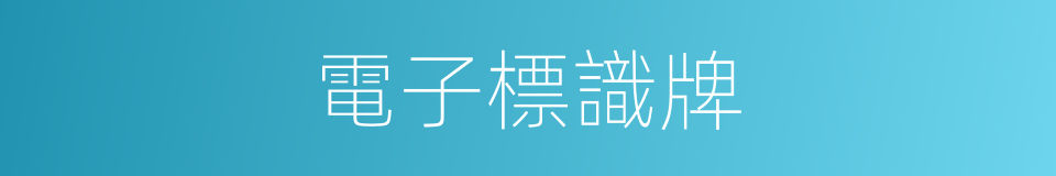 電子標識牌的同義詞