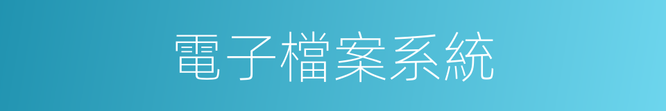 電子檔案系統的同義詞