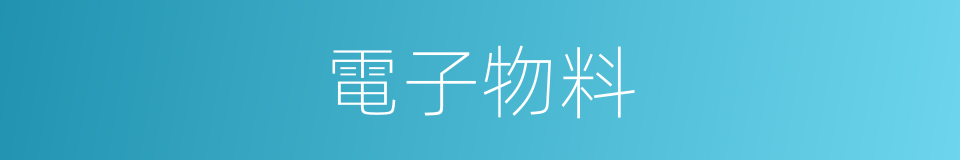 電子物料的同義詞