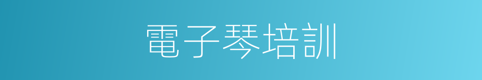 電子琴培訓的同義詞