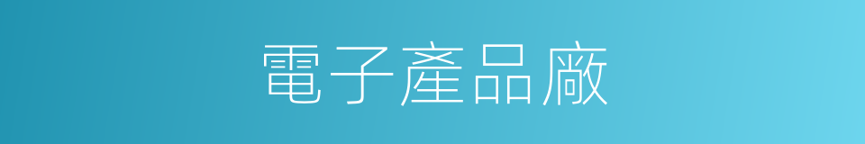 電子產品廠的同義詞