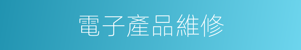 電子產品維修的同義詞