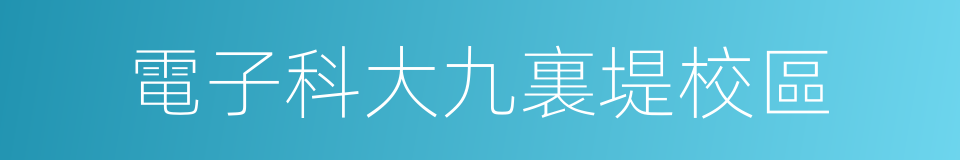 電子科大九裏堤校區的同義詞