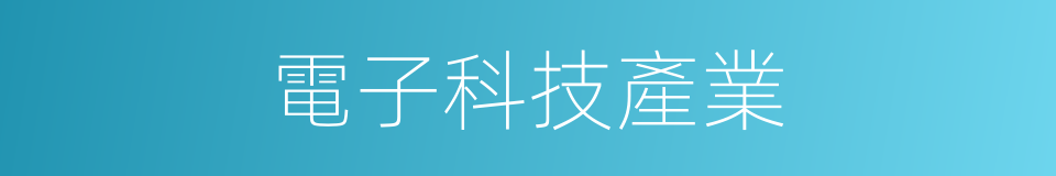 電子科技產業的同義詞