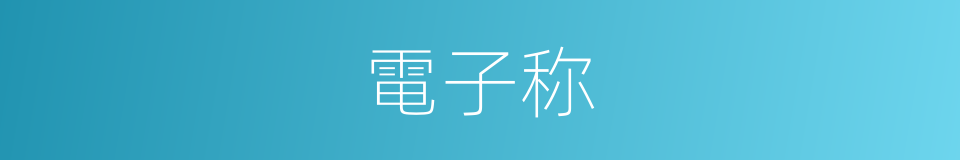 電子称的同義詞