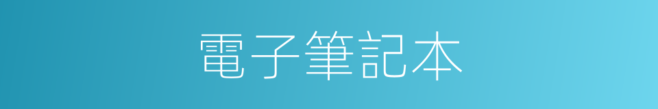 電子筆記本的同義詞