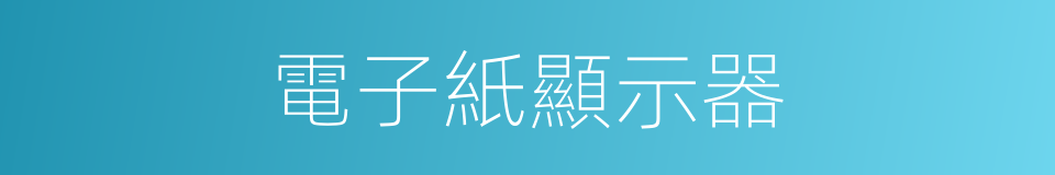 電子紙顯示器的同義詞