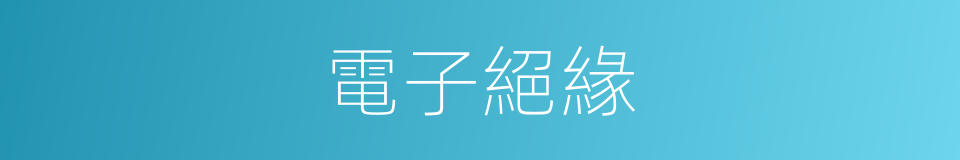 電子絕緣的同義詞