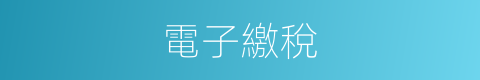 電子繳稅的同義詞