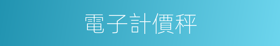 電子計價秤的同義詞
