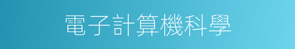 電子計算機科學的同義詞