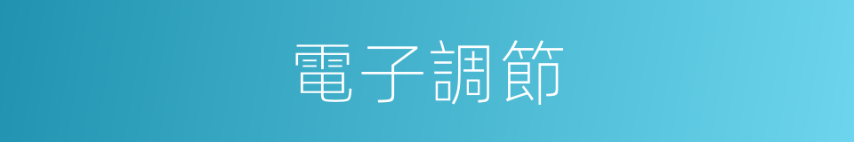 電子調節的同義詞