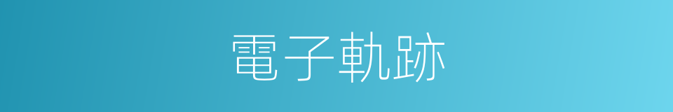 電子軌跡的同義詞