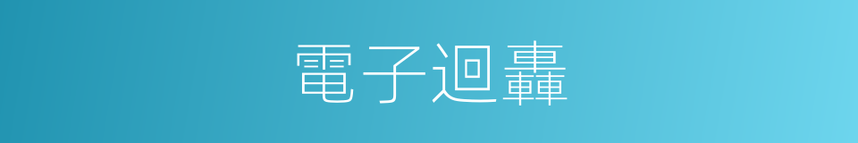 電子迴轟的同義詞
