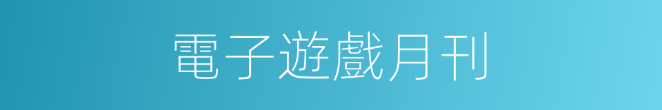 電子遊戲月刊的同義詞