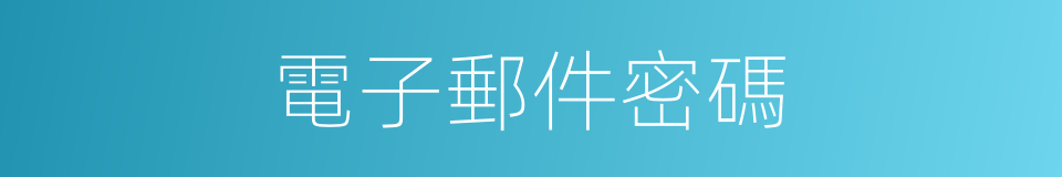 電子郵件密碼的同義詞