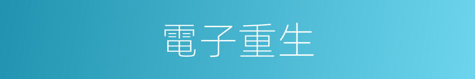 電子重生的同義詞