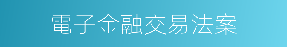 電子金融交易法案的同義詞