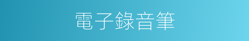 電子錄音筆的同義詞