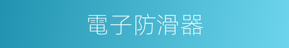 電子防滑器的同義詞