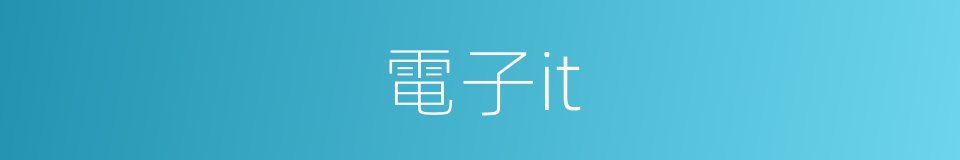 電子it的同義詞