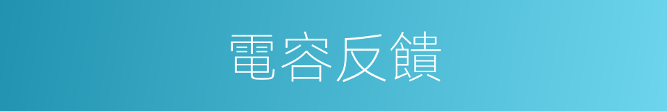 電容反饋的同義詞