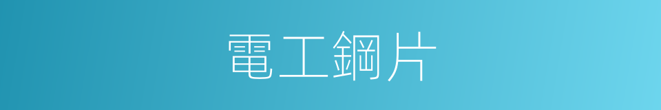 電工鋼片的同義詞