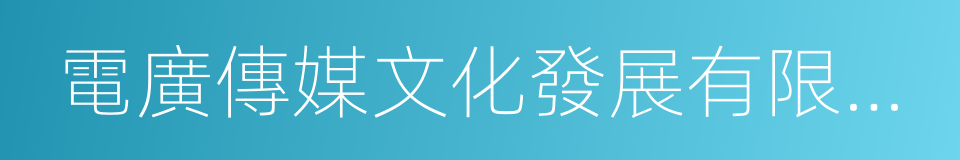 電廣傳媒文化發展有限公司的同義詞