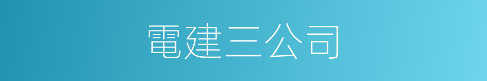 電建三公司的同義詞
