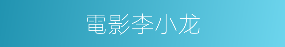 電影李小龙的同義詞