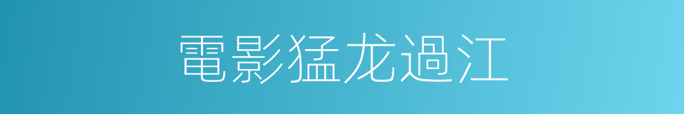 電影猛龙過江的同義詞