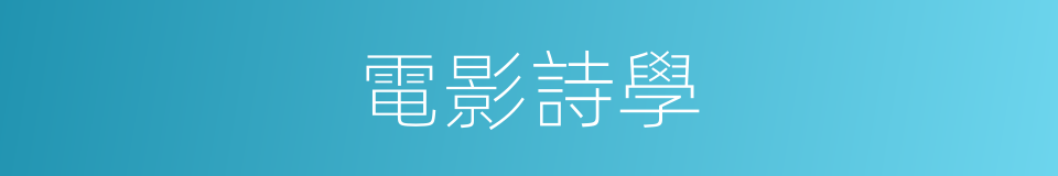 電影詩學的同義詞