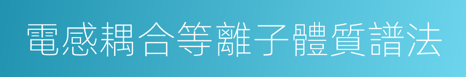 電感耦合等離子體質譜法的同義詞