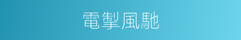 電掣風馳的意思