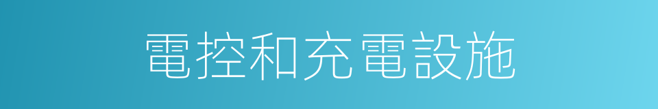 電控和充電設施的同義詞