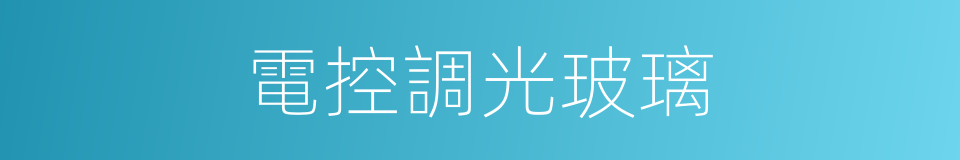 電控調光玻璃的同義詞