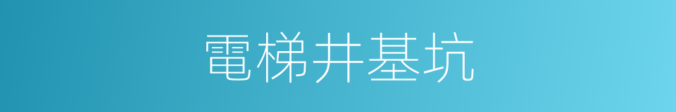 電梯井基坑的同義詞