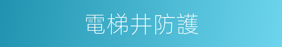 電梯井防護的同義詞