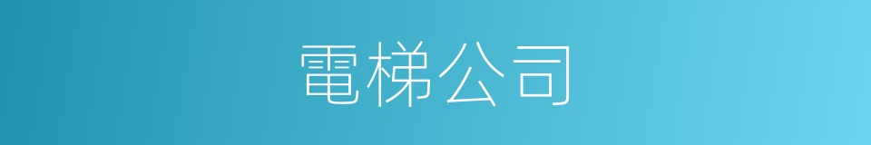 電梯公司的同義詞