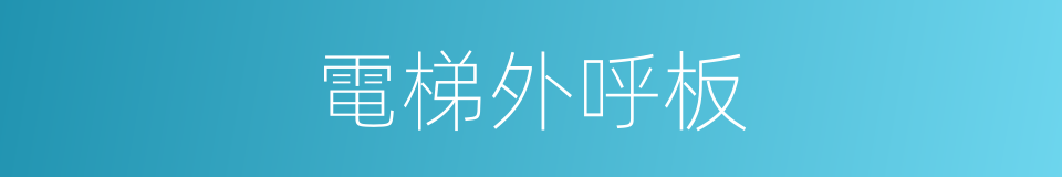 電梯外呼板的同義詞