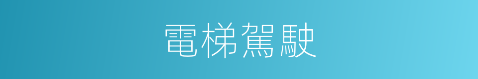 電梯駕駛的同義詞
