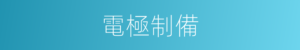 電極制備的同義詞