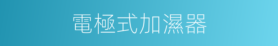 電極式加濕器的同義詞