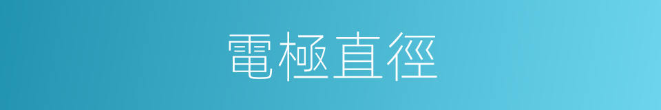 電極直徑的同義詞
