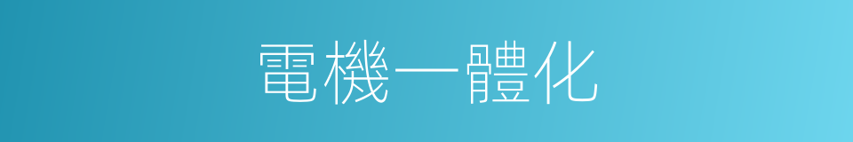 電機一體化的同義詞