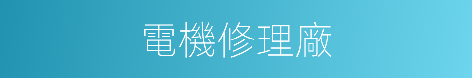 電機修理廠的同義詞