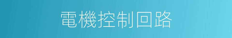 電機控制回路的同義詞