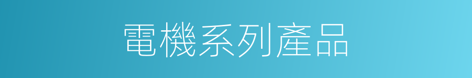 電機系列產品的同義詞