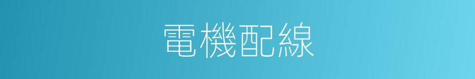 電機配線的同義詞