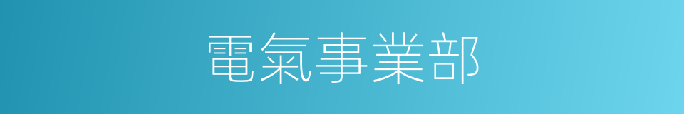 電氣事業部的同義詞